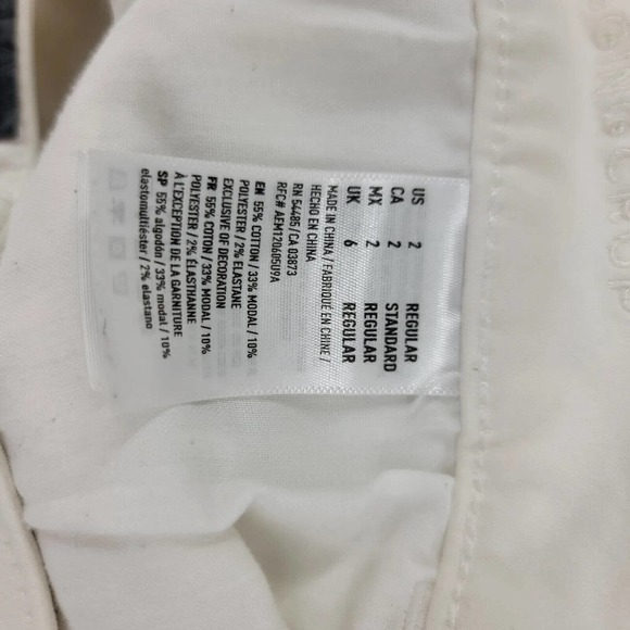 American Eagle Jeans Womens 2 Cream Super Super Stretch Distressed Jegging Crop‎ - Picture 11 of 16